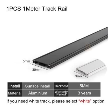 5mm Ultra-Thin UT Magnetic Track 1m (5mm × 30mm) — Thinner Than Your Phone