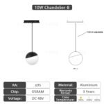 20 Series Magnetic Track 10W Chandelier B