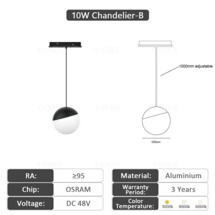 20 Series Magnetic Track 10W Chandelier B