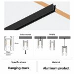 Ultra-Narrow 5mm 24V Magnetic Track Hanging Track