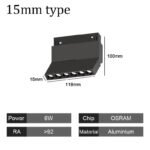 15mm Narrow Magnetic Track Fold Grille 6W