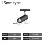15mm Narrow Magnetic Track Spotlight 10W