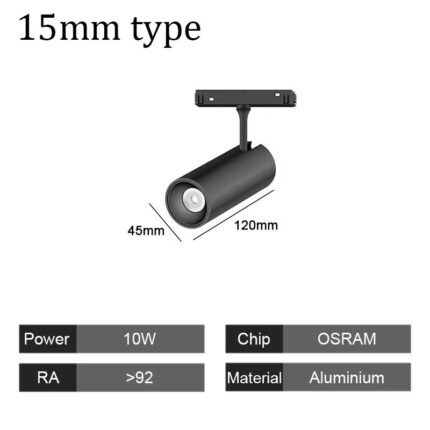 15mm Narrow Magnetic Track Spotlight 10W