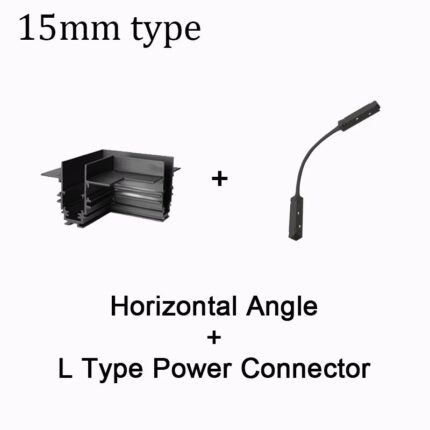 15mm Narrow Magnetic Track Horizontal Corner