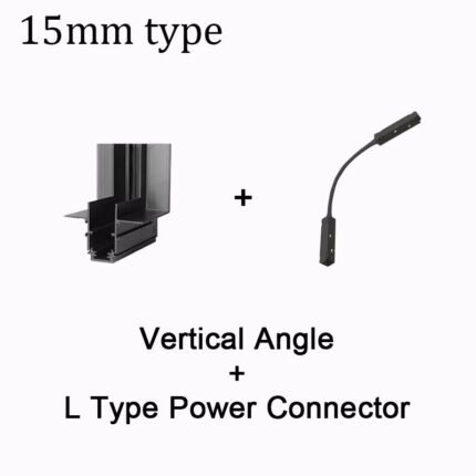 15mm Narrow Magnetic Track Vertical Corner