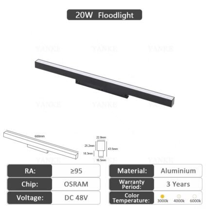 20 Series Magnetic Track 20W Floodlight