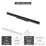 20 Series Magnetic Track 24W Grille Lamp