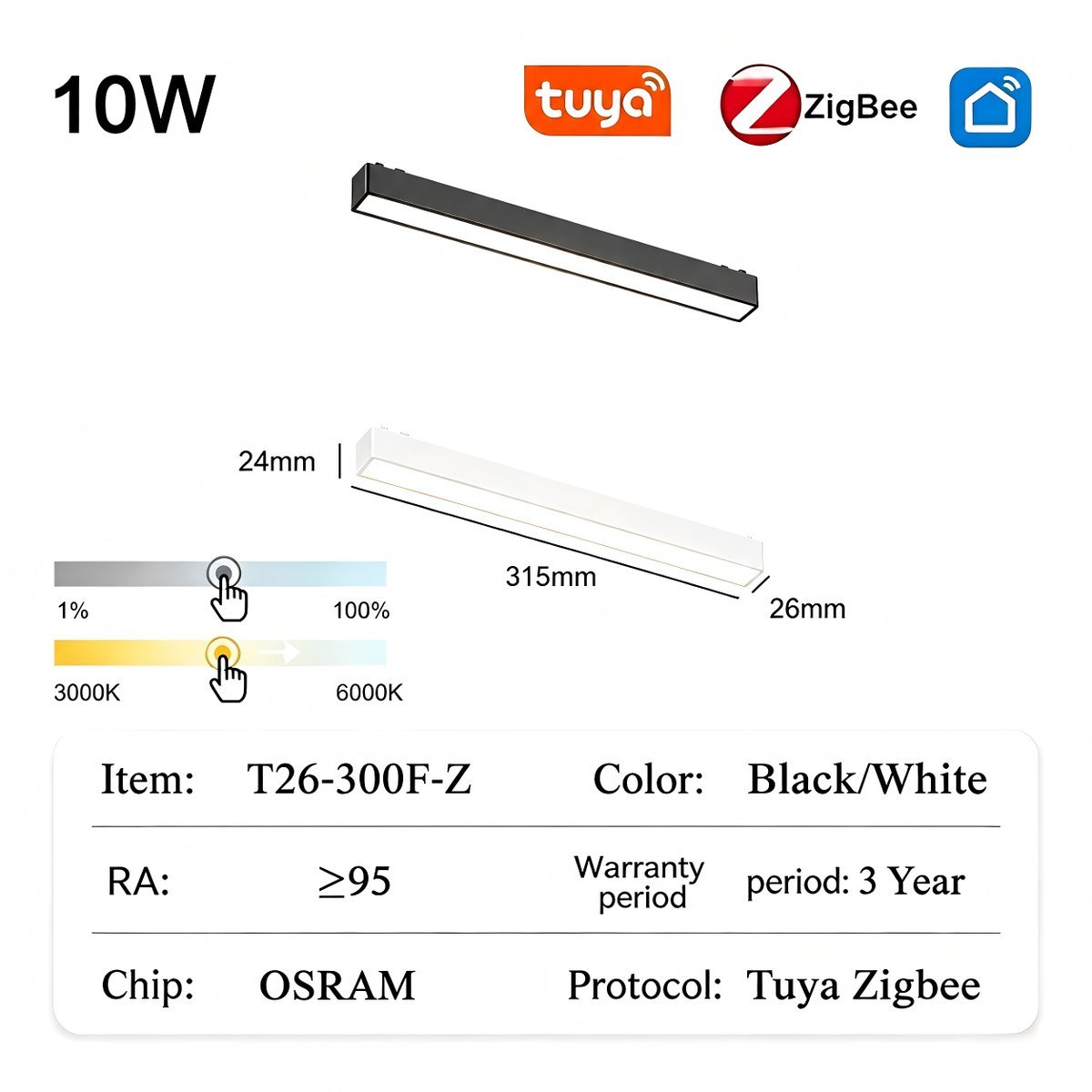 300F T26-300F-Z Smart Floodlight 10W