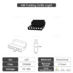 20 Series Magnetic Track 6W Fold Grillelight