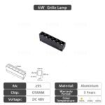 20 Series Magnetic Track 6W Grille Lamp