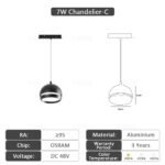 20 Series Magnetic Track 7W Chandelier C
