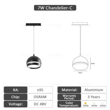 20 Series Magnetic Track 7W Chandelier C