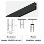 Ultra-Narrow 5mm 24V Magnetic Track Double-Sided Lifting Track