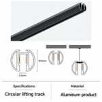 Ultra-Narrow 5mm 24V Magnetic Track Circular Lifting Track