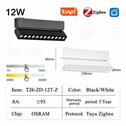 T26-ZD-12T-Z Smart Foldable Grille Light 12W