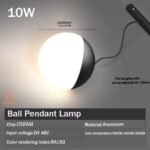 35 Series (T7) Wide Track Ball Pendant Lamp 10W