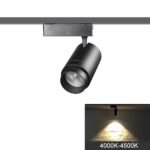 COB Zoom Track Spotlight 15°–60° Adjustable — Black, 4000K