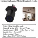 Bluetooth Speaker 20W — Recessed Ceiling Version (75mm Cut-out)