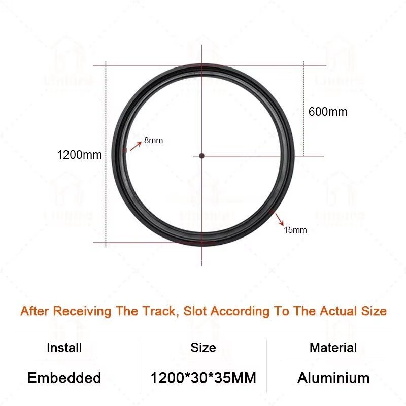 embedded-120cm Circular Magnetic Track Embedded Track Ø1200