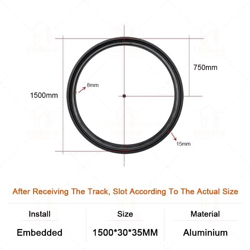 embedded-150cm Circular Magnetic Track Embedded Track Ø1500