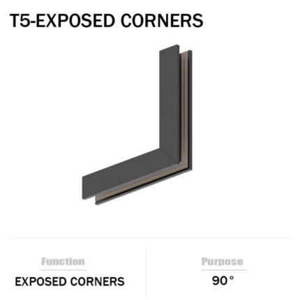 T5 Slim Magnetic Track Exposed Corner