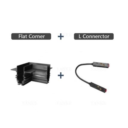 20 Series Magnetic Track Flat Corner + L Power Connector
