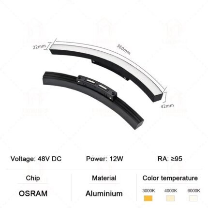 Circular Magnetic Track Arc Floodlight 12W