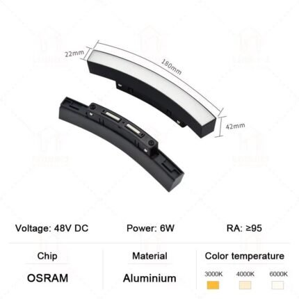 Circular Magnetic Track Arc Floodlight 6W