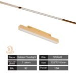 Golden Magnetic Track Floodlight 12W