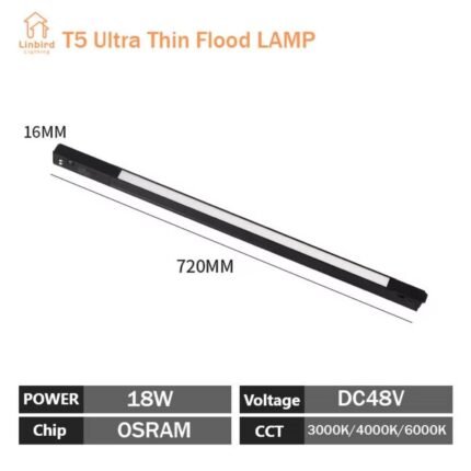 T5 Slim Magnetic Track Floodlight 18W