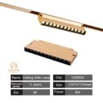 Golden Magnetic Track Fold Grille Spot 8W