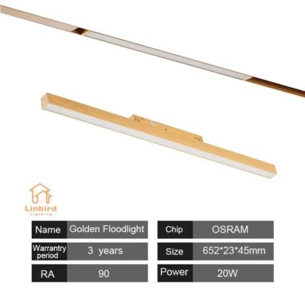 Golden Magnetic Track Floodlight 20W