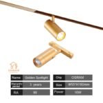 Golden Magnetic Track Spot Lamp 10W