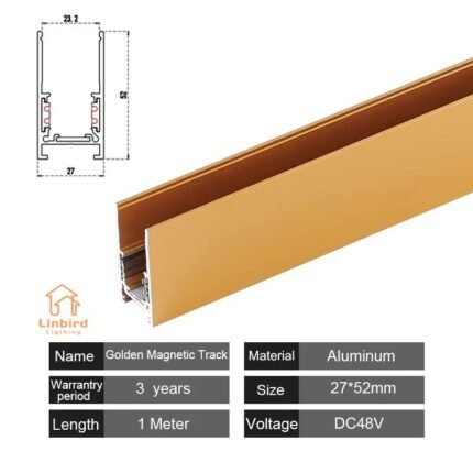 Golden Magnetic Track Surface Track 1m