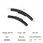 Circular Magnetic Track Arc Grille Light 12W