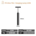 T5 Slim Magnetic Track HL Pendant Light 10W