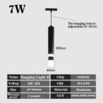 T5 Slim Magnetic Track HLB Pendant 7W (Black)