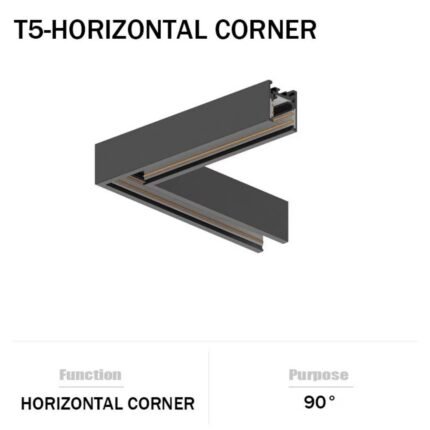 T5 Slim Magnetic Track Horizontal Corner