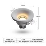 Gypsum Borderless Downlight Round 10W