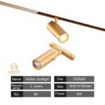 Golden Magnetic Track Spot Lamp 5W