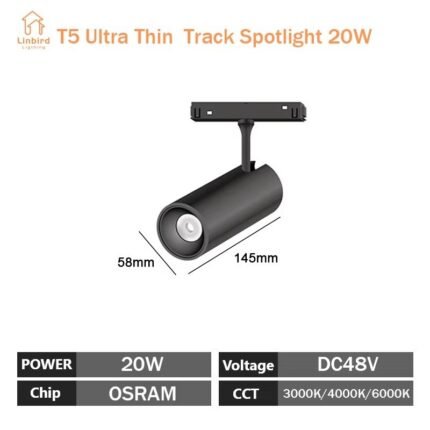 T5 Slim Magnetic Track Spotlamp 20W