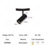 Circular Magnetic Track Spotlight 20W (360° head)