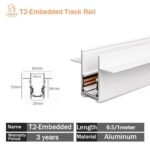 FLUXY Magnetic Track — T2 Embedded Track 1m (White, 52×64mm)