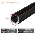 T5 Slim Magnetic Track T5 Ceiling Track 1m (Surface)