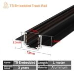 T5 Slim Magnetic Track T5 Embedded Track 1m