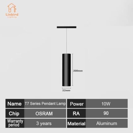 35 Series (T7) Wide Track Pendant Lamp 10W