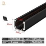 FLUXY Magnetic Track — T5 Ceiling Track 1m (Surface, 26×21mm)