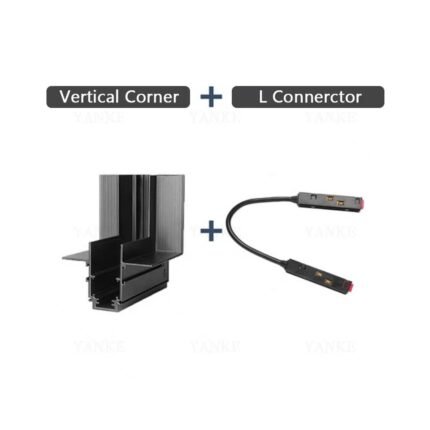 20 Series Magnetic Track Vertical Corner + L Power Connector
