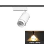 COB Zoom Track Spotlight 15°–60° Adjustable — White, 3000K